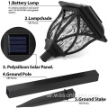 WASON 2/6 Pack LED Auto Auto On/Off Solar Crystal Pathway Garden Garden Light for Yard Patio Landscape and Walkway